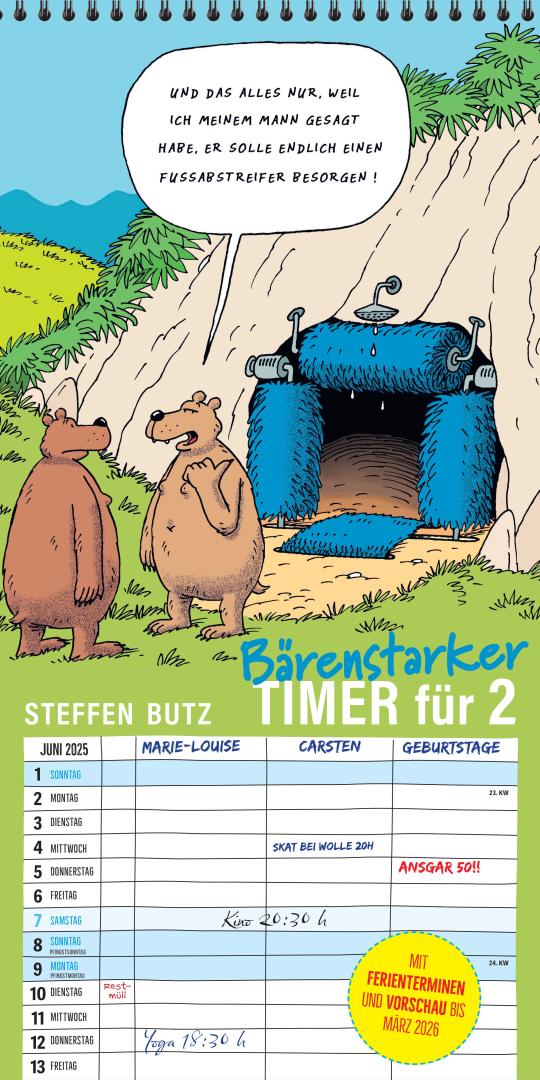 Bärenkalender Butz Lappan-Verlag 2025