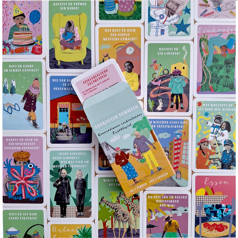 Erzählspiel Verpackung und Karten