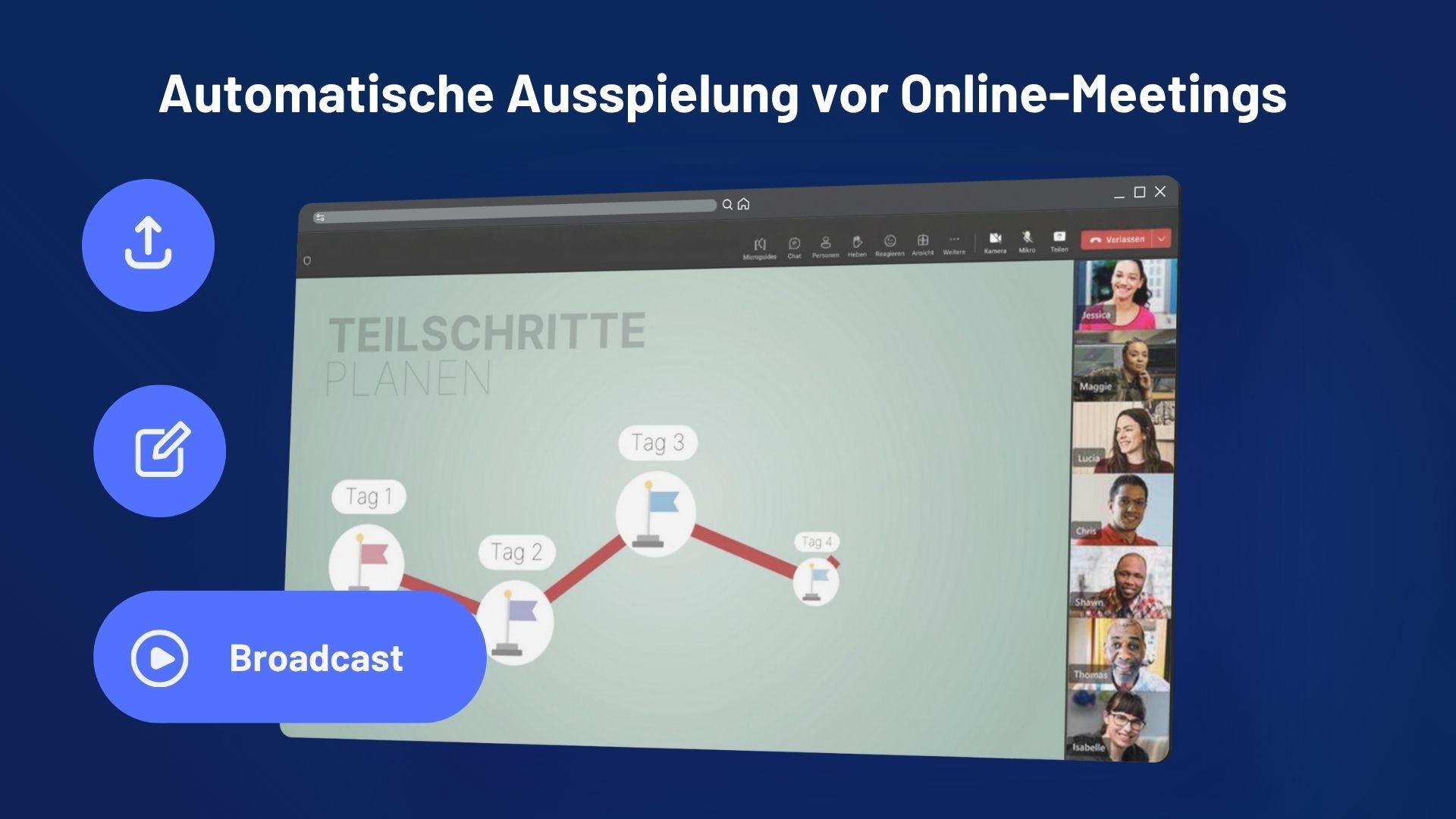 PACK: Automatische Ausspielung vor Online-Meetings