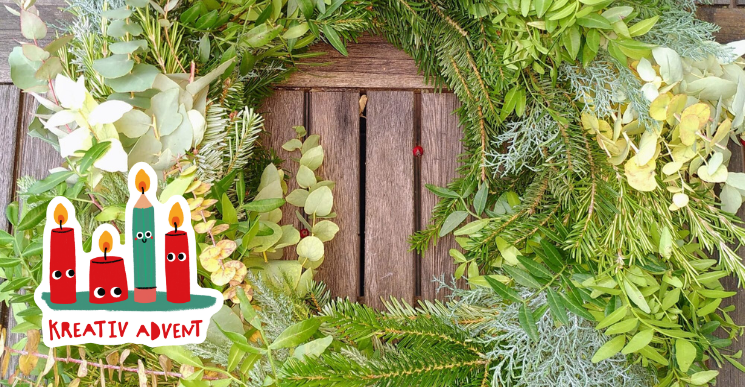 Adventskranz Workshop_Naturwerkstatt Miriam Becker; Illustration: Lea Geerken
