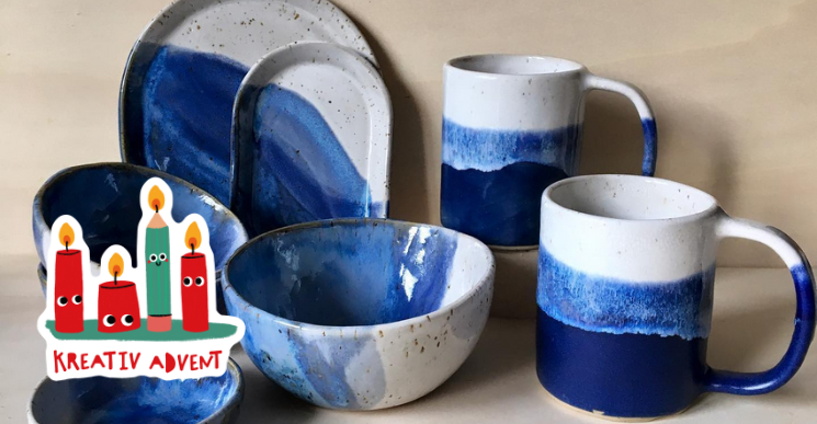 Töpferkurse PunktFarbeStrich; Illustration: Lea Geerken