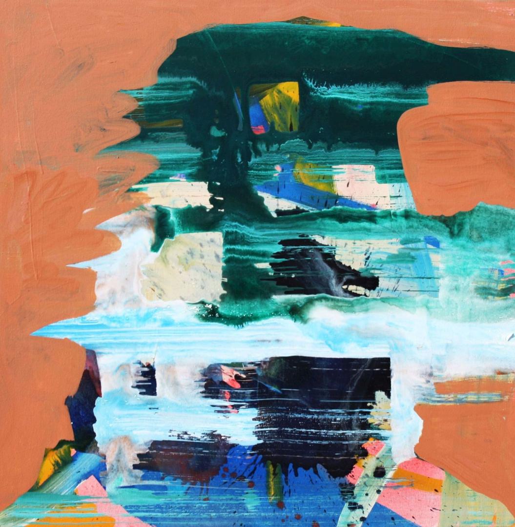 Nicole Daudert, Self 02, 2020, Acryl auf Baumwolle, 80x80 cm 