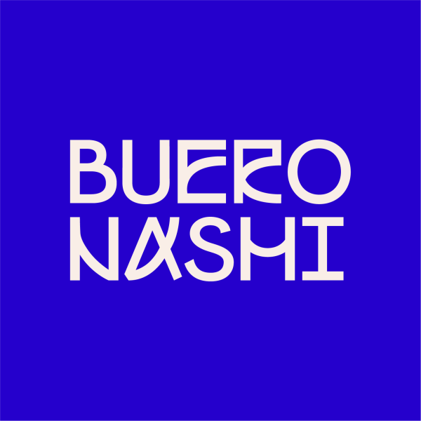 Logo BUERO NASHI Schriftzug auf blauem Hintergrund