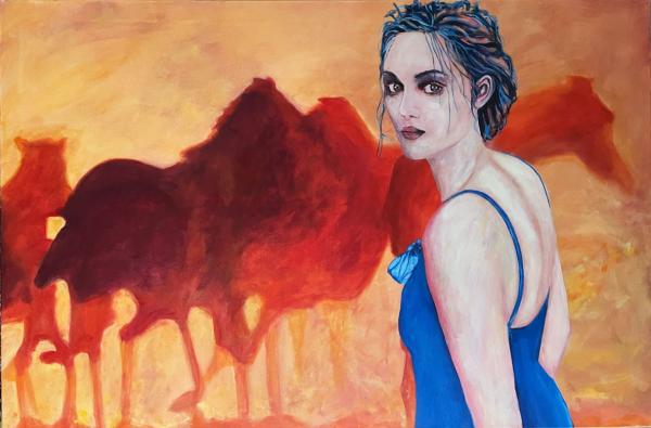 Margarete Stern, Wild Horses, 2022, Acryl auf Leinwand